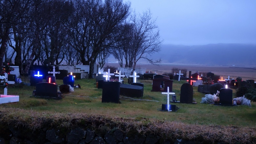 Iceland illuminated Graveyard