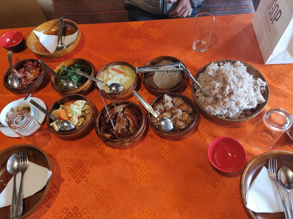 Bhutanese lunch