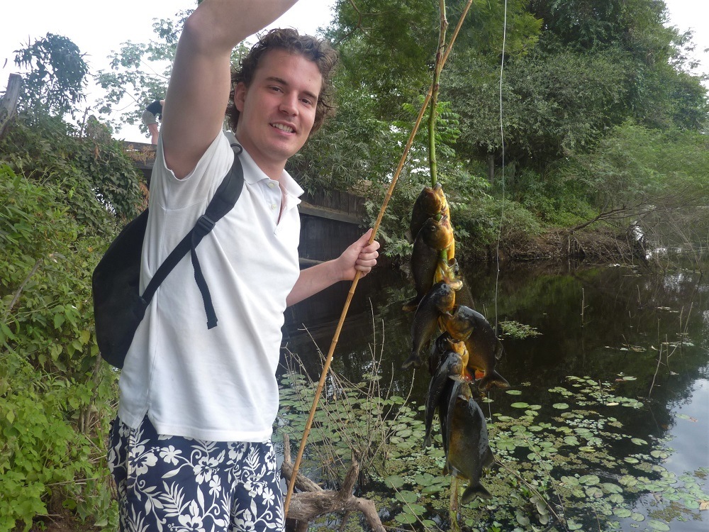 piranha catch Pantanal Brazil