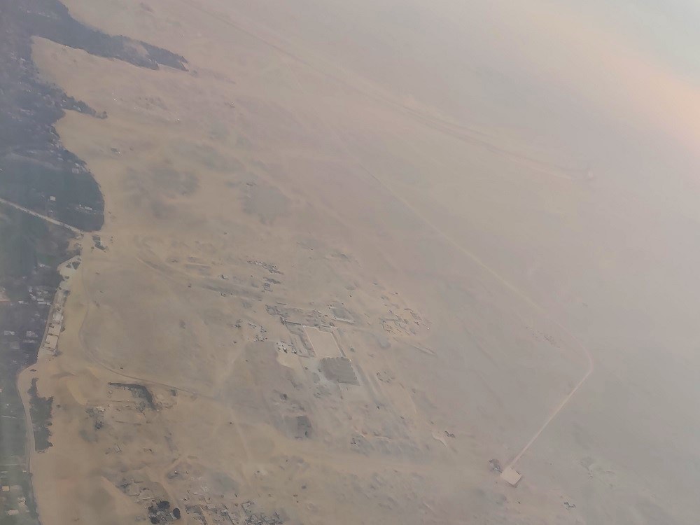 Djoser Pyramid from plane Egypt